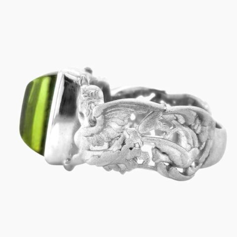 green tourmaline ring