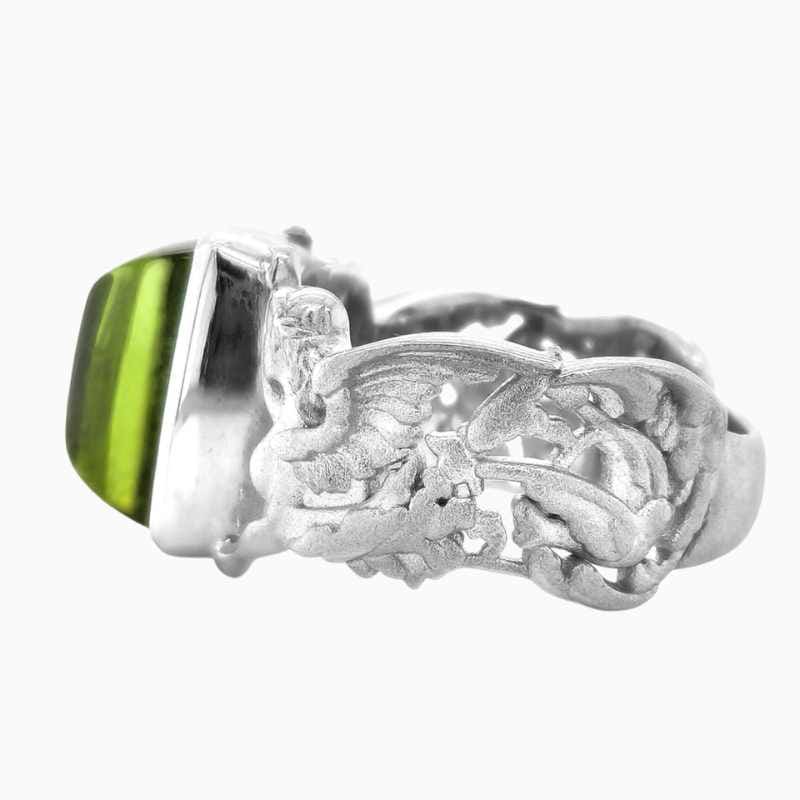 green tourmaline ring
