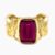 Natural Rubellite ring in 18K Yellow Gold