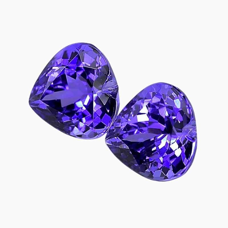 heart tanzanite pair