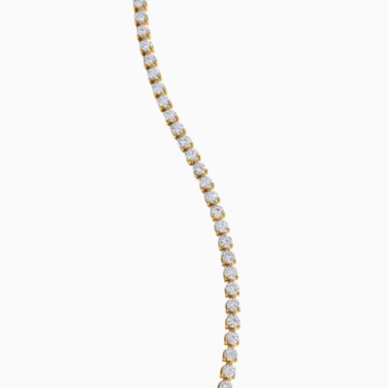 3 prong lab grown diamond bracelet golden