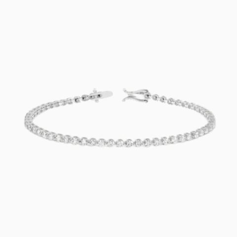 3 Prong Lab Grown Diamond Bracelet with lab grown diamonds in 14k solid gold