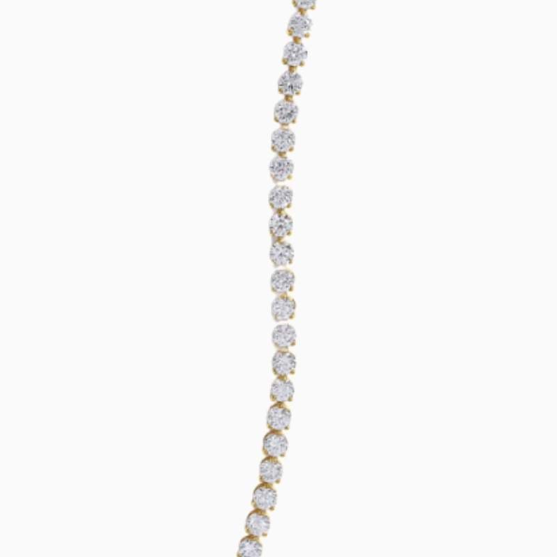 3 prong lab grown diamond bracelet golden