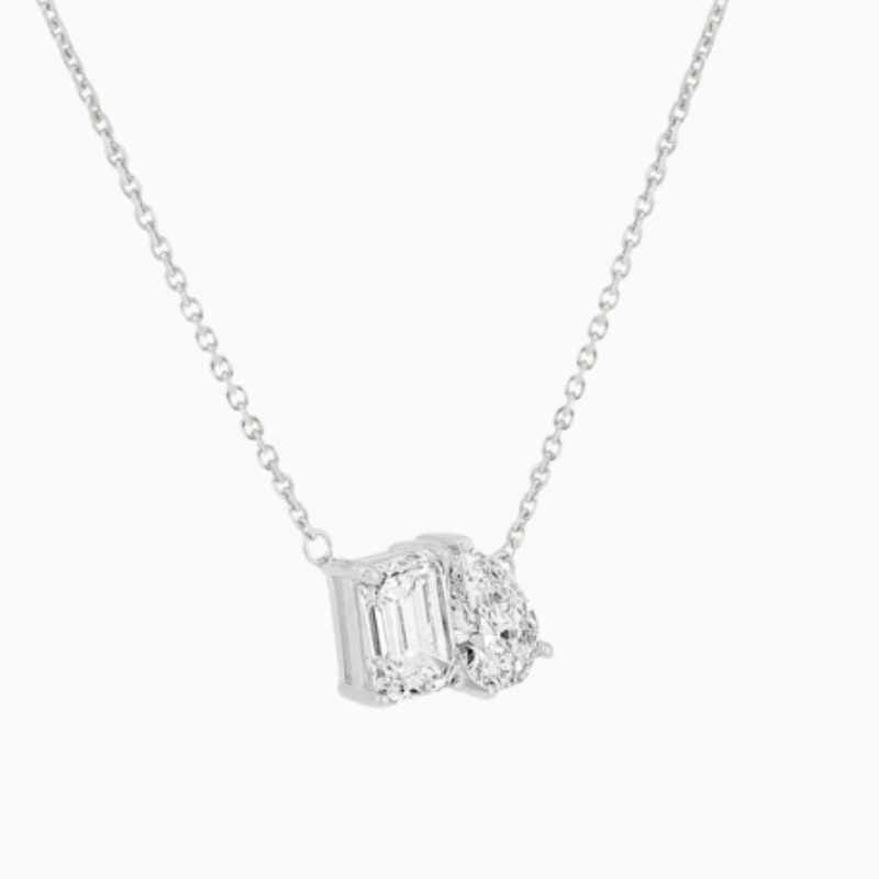 toi et moi pear chain silver