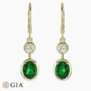 Tsavorite diamond earrings in 18K Yellow Gold