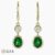 Tsavorite diamond earrings in 18K Yellow Gold