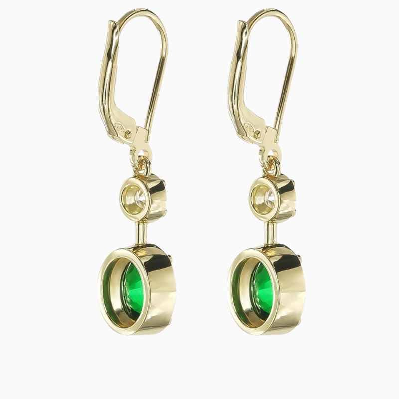 Emerald Glow Tsavorite Diamond Earrings