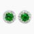 Tsavorite diamond earrings in 14K White Gold