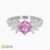 Natural Pink Sapphire ring in Platinum