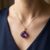 Violet Amethyst Diamond Pendant