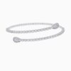 Lab Grown Diamond Water Drop Cuff Bangle with lab grown diamonds in 14k solid gold