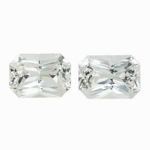 luminous white sapphire pair