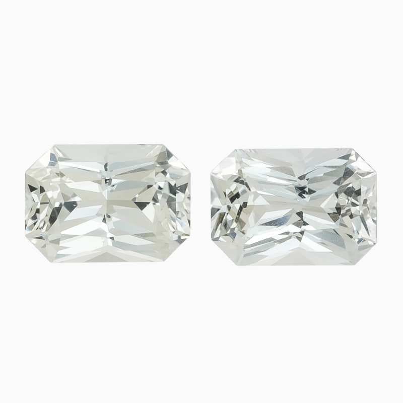 luminous white sapphire pair