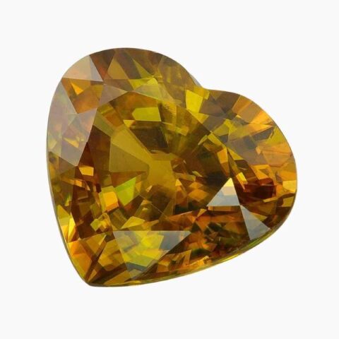 heart yellowish green sphene