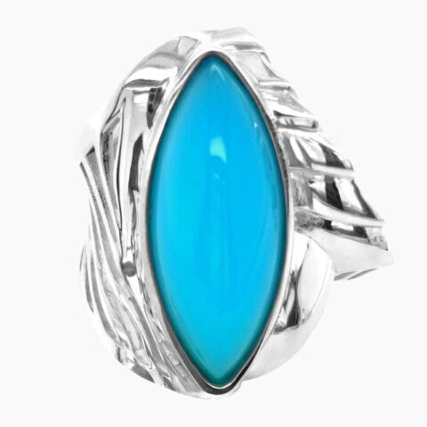 Natural Agate ring in Silver