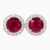 Rubellite diamond earrings