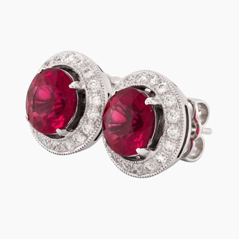 rubellite earrings