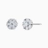 Flower lab grown diamond earrings