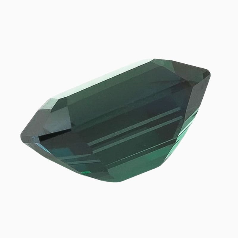 teal green-blue sapphire gemstone