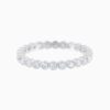 Round bezel lab diamond eternity ring