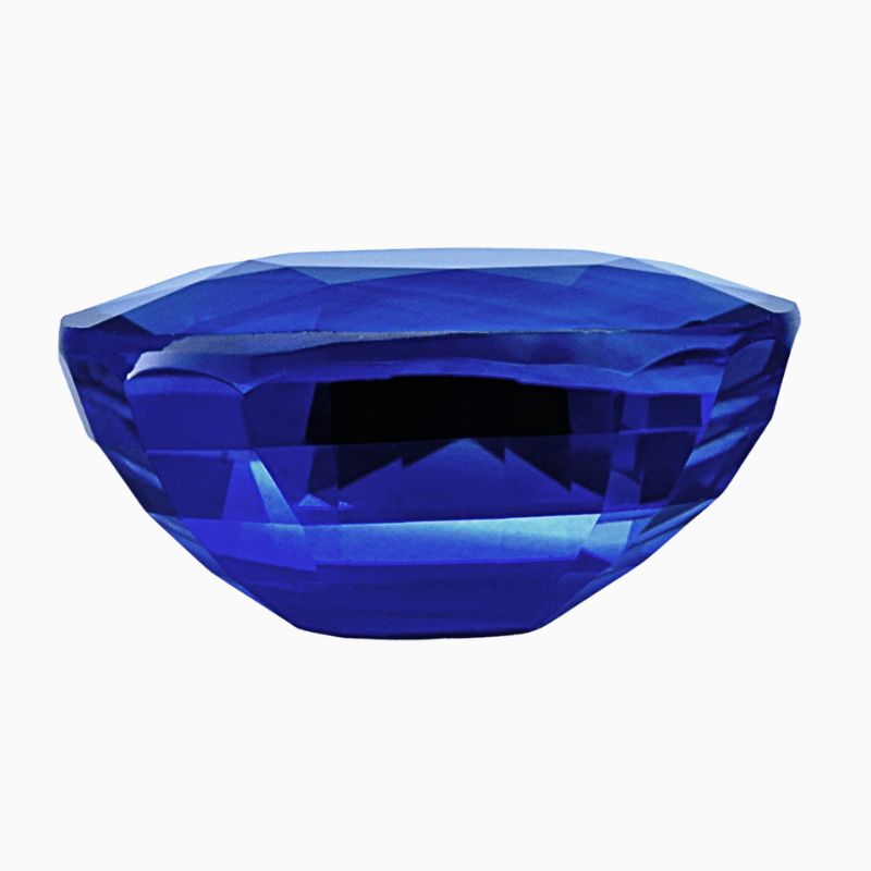 heated blue sapphire gemstone