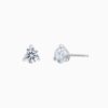 3 Prong Martini IGI Diamond Stud Earrings in 14K gold