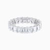 Emerald cut lab diamond eternity band