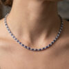 Alternating Sapphire and Lab Grown