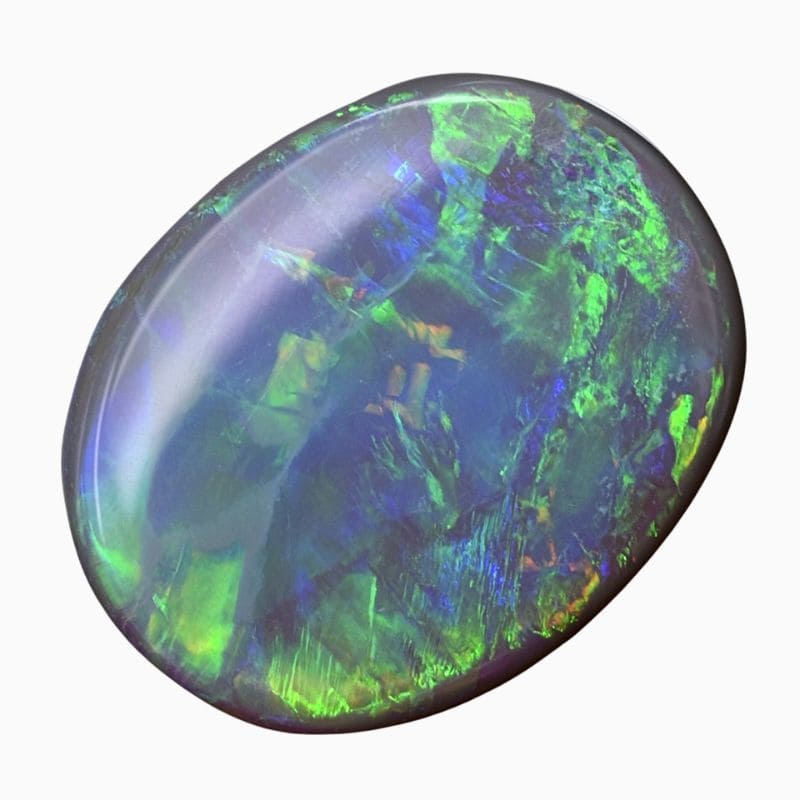 Natural Australian black opal gemstone