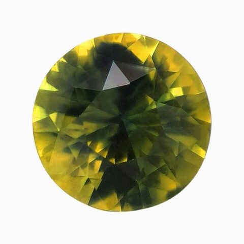 Natural bi-color sapphire gemstone
