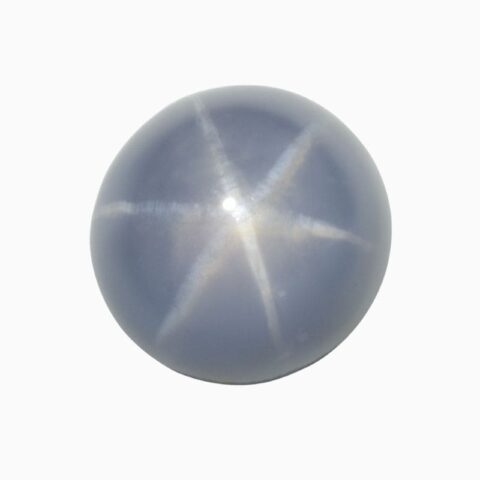 Natural blue-gray star sapphire gemstone