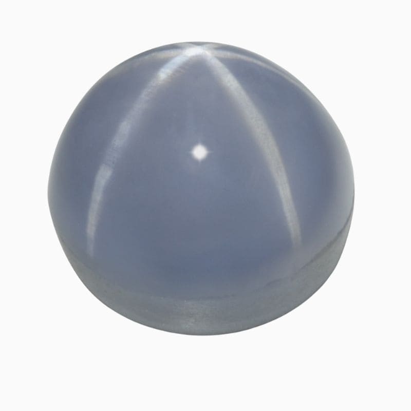 Natural blue-gray star sapphire gemstone