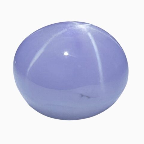 Natural blue-gray star sapphire gemstone