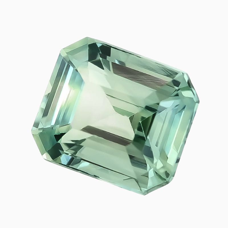 Natural blue-green sapphire gemstone