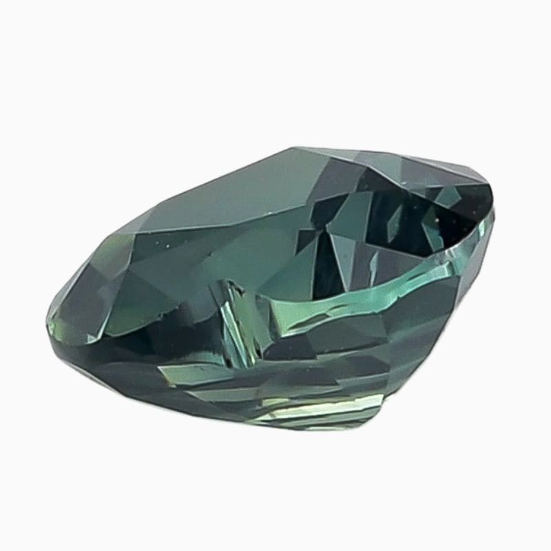 teal blue-green sapphire gemstone
