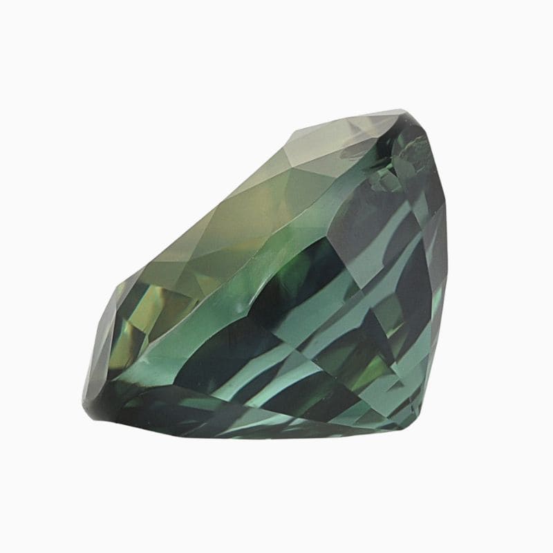 unheated blue-green sapphire gemstone