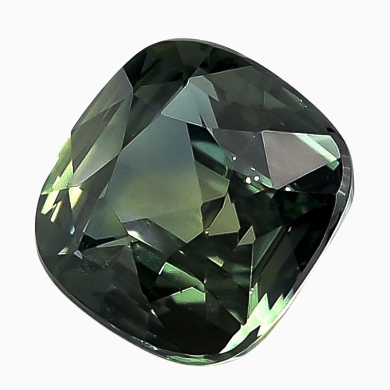 Natural unheated teal blue-green sapphire gemstone