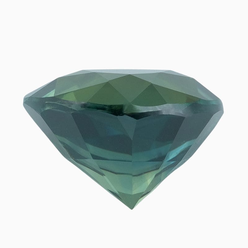 unheated blue-green-yellow sapphire gemstone