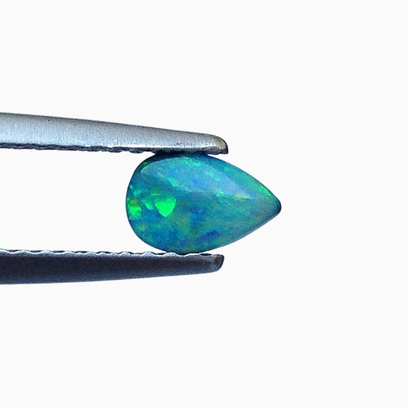 Natural black boulder opal gemstone