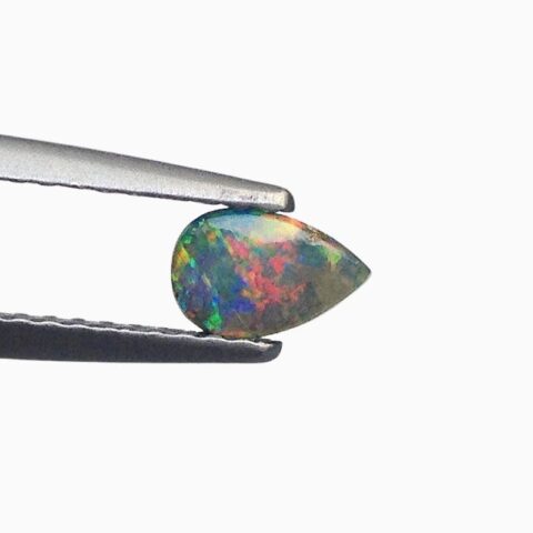 Natural black boulder opal gemstone
