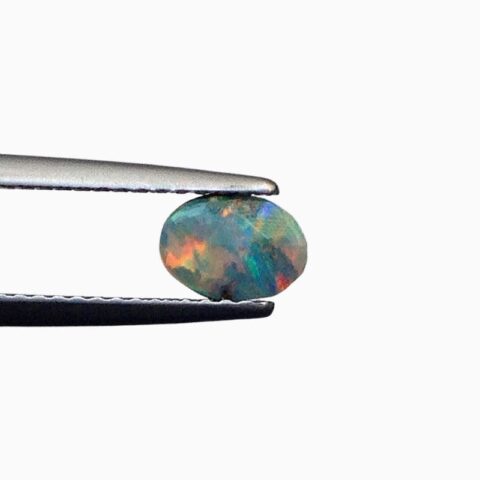 Natural black boulder opal gemstone