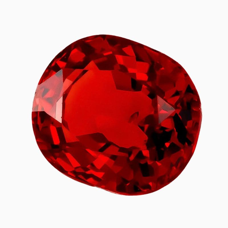 Natural red spinel gemstone