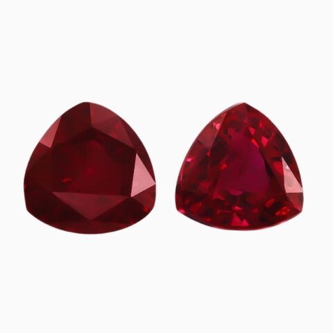 Natural burma ruby matching pair