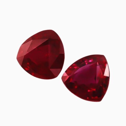 Natural burma ruby matching pair