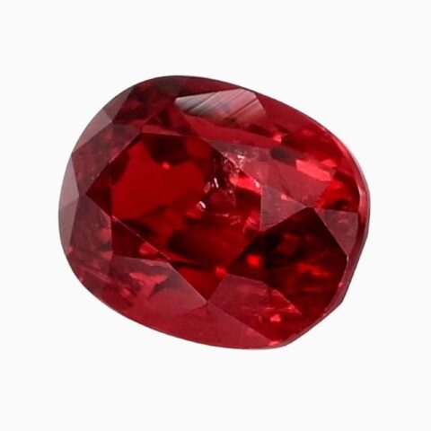 Natural red spinel gemstone