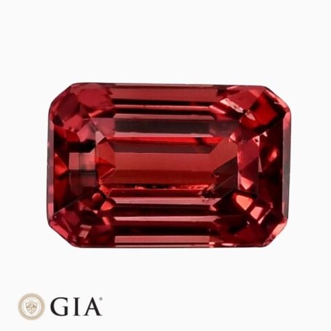 Natural red spinel gemstone