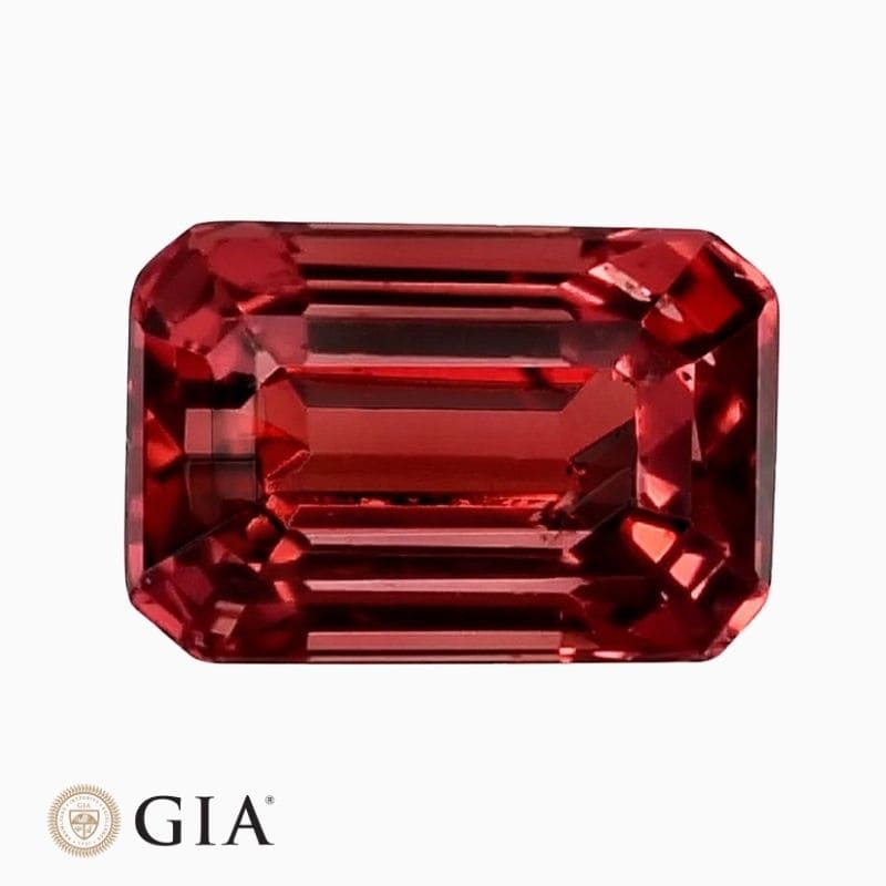 Natural red spinel gemstone