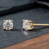 Classic 4 Prong IGI Certified Lab Grown Diamond Stud Earrings