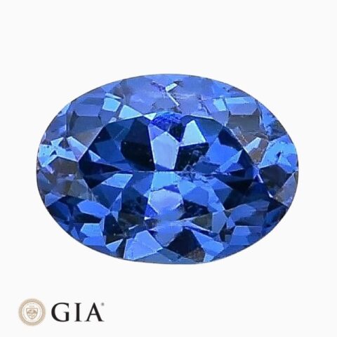 Natural cobalt blue spinel gemstone