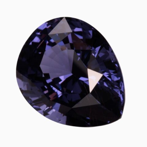 Natural bluish violet changing to purple spinel gemstone